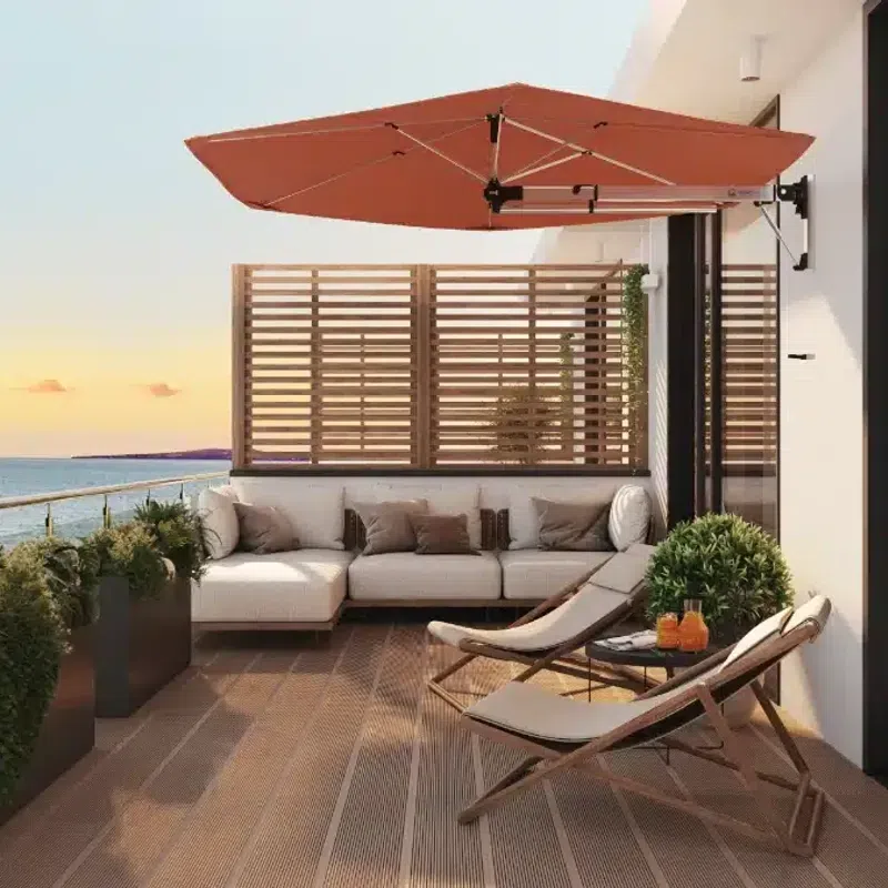 Shadowspec Retreat Wall Mounted Umbrella