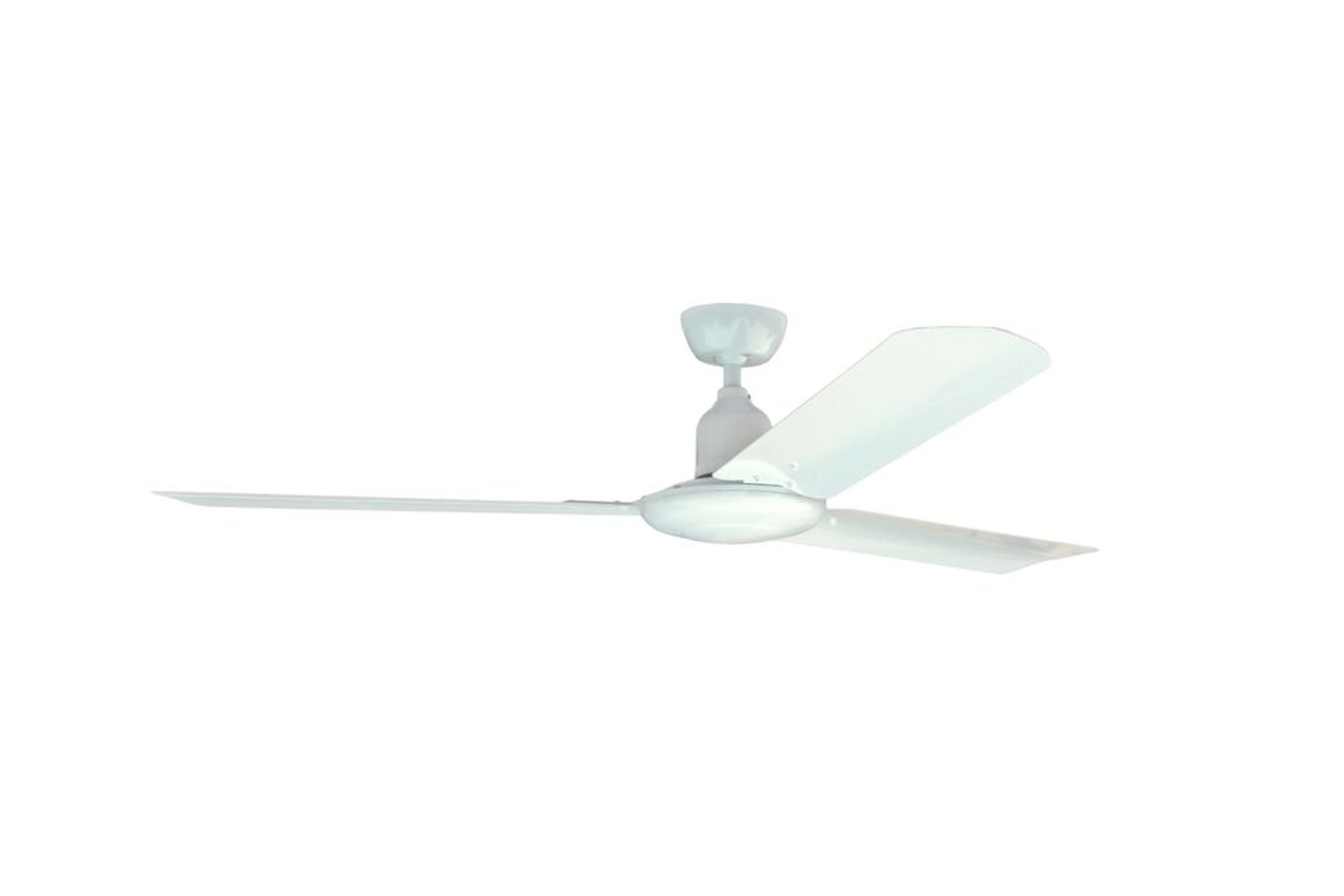 Retro White Flat Bottom + Colonial Blade AC Motor Fan