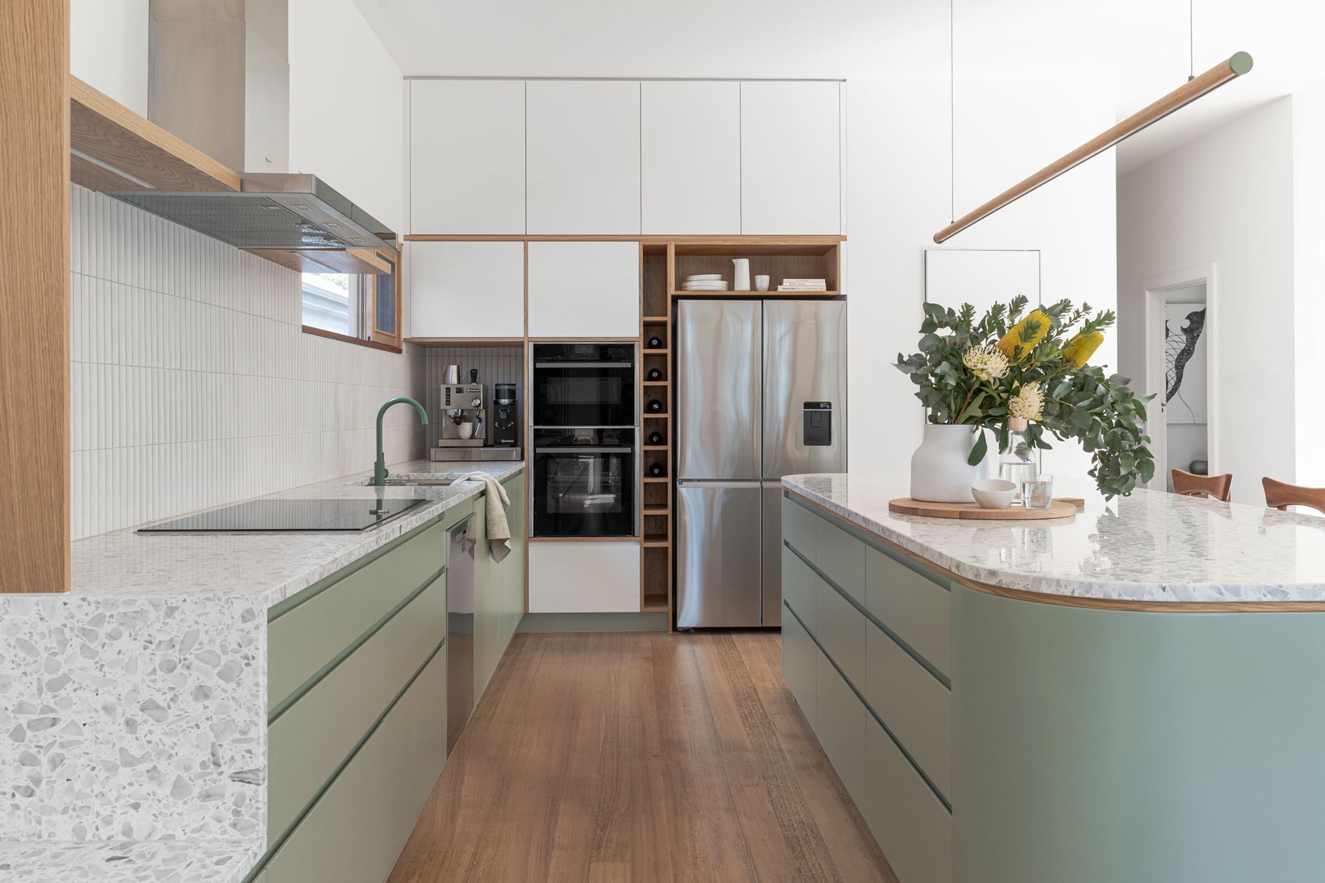 Roller Pendant | American Oak - White