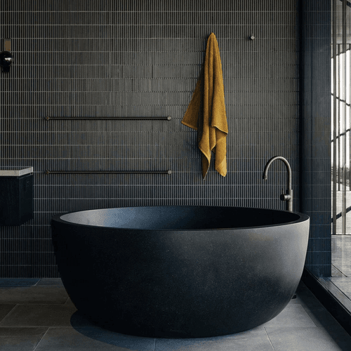 Pietra Bianca Romeo Freestanding Stone Bath