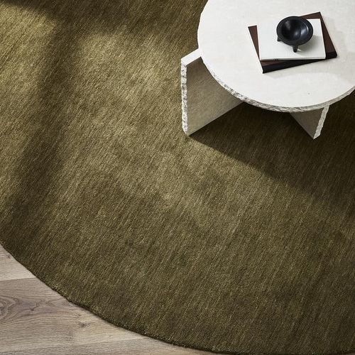 Baya Sandringham 100% NZ Wool Round Rug - Moss