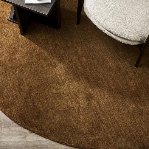 Baya Sandringham 100% NZ Wool Round Rug - Pecan