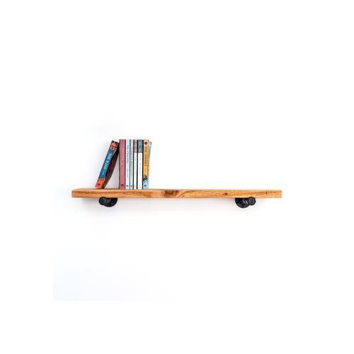 Rustic Industrial Pipe Shelf 80cm