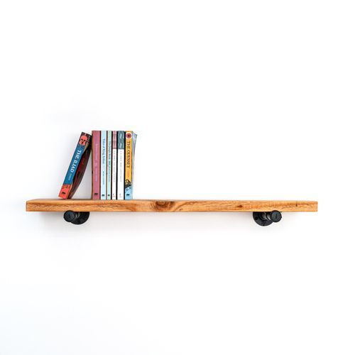 Rustic Industrial Pipe Shelf 30cm