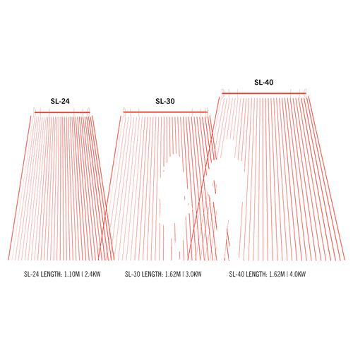 Slimline SL30 3000W Black Infrared Heater