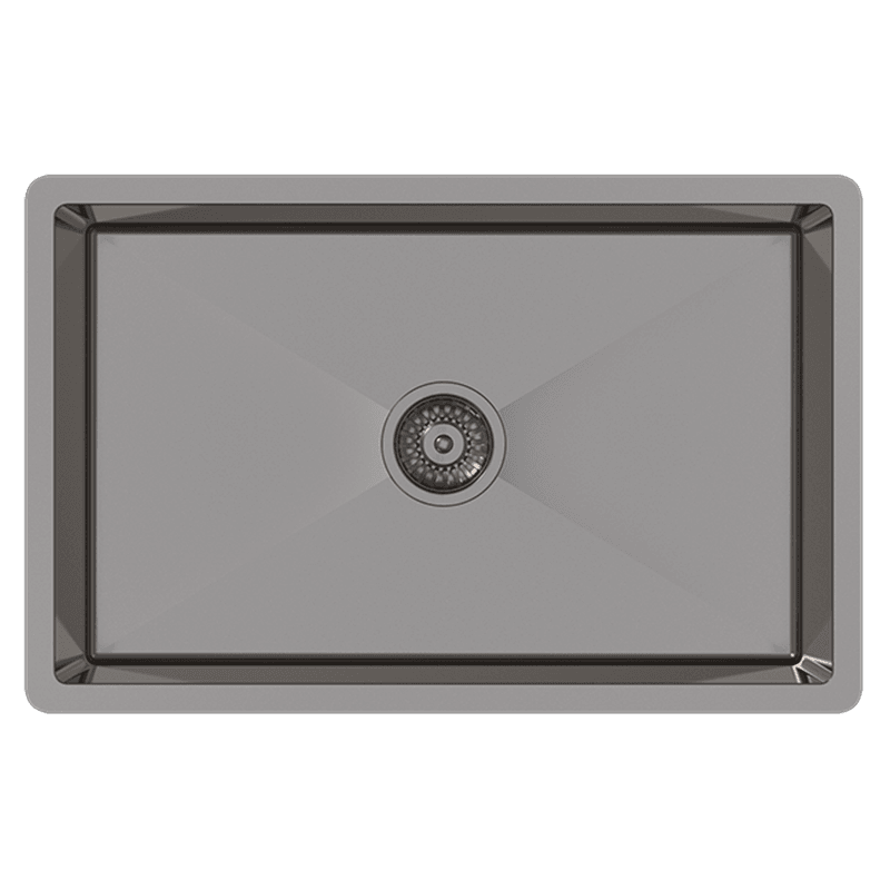 Brushed Gunmetal Avisa 700x450 Large Single Bowl Sink