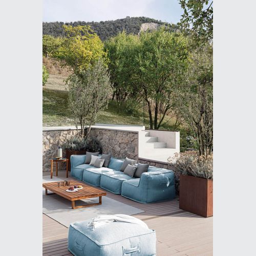 Soft 60 Square Outdoor Pouf by Atmosphera