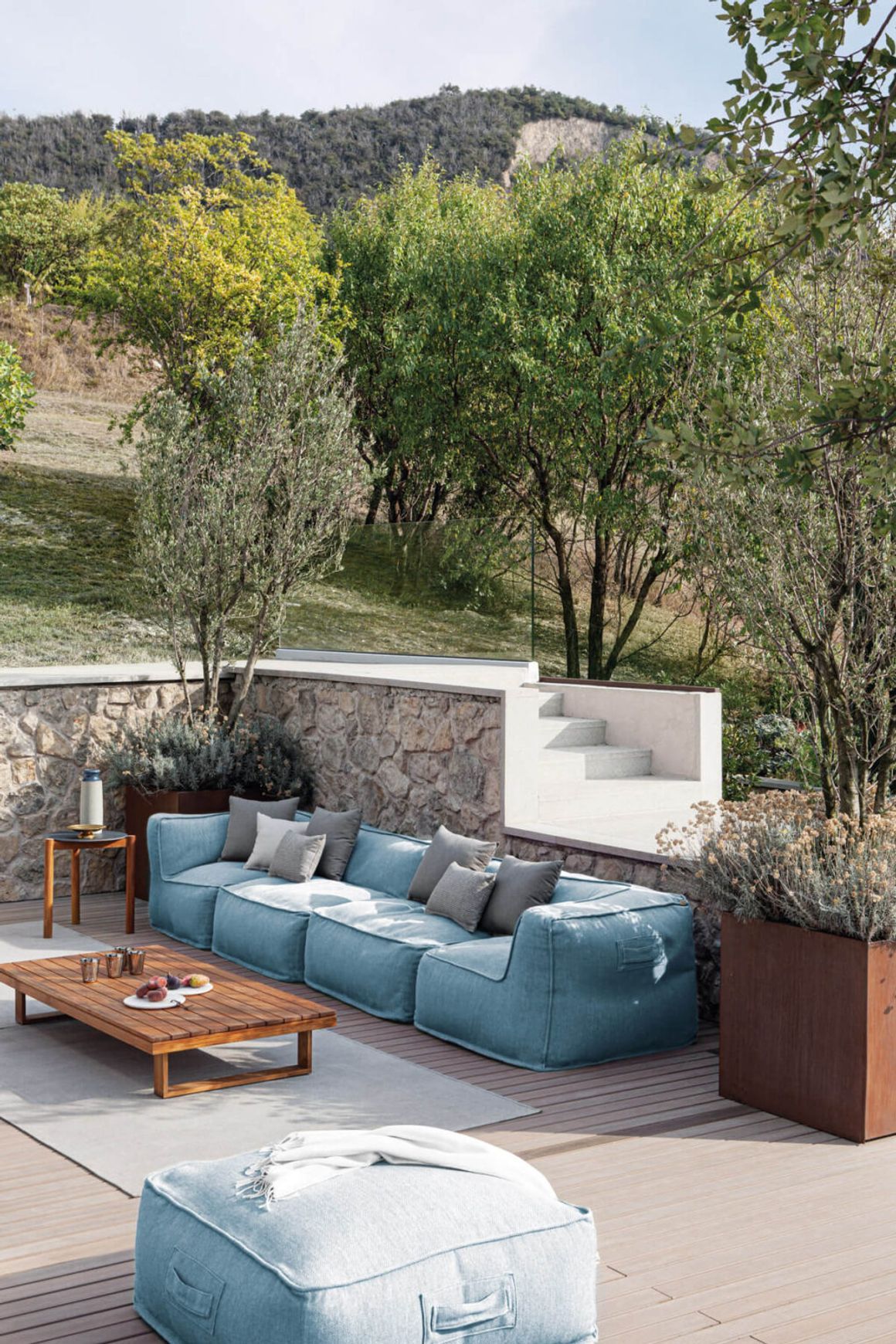 Soft 60 Square Outdoor Pouf by Atmosphera