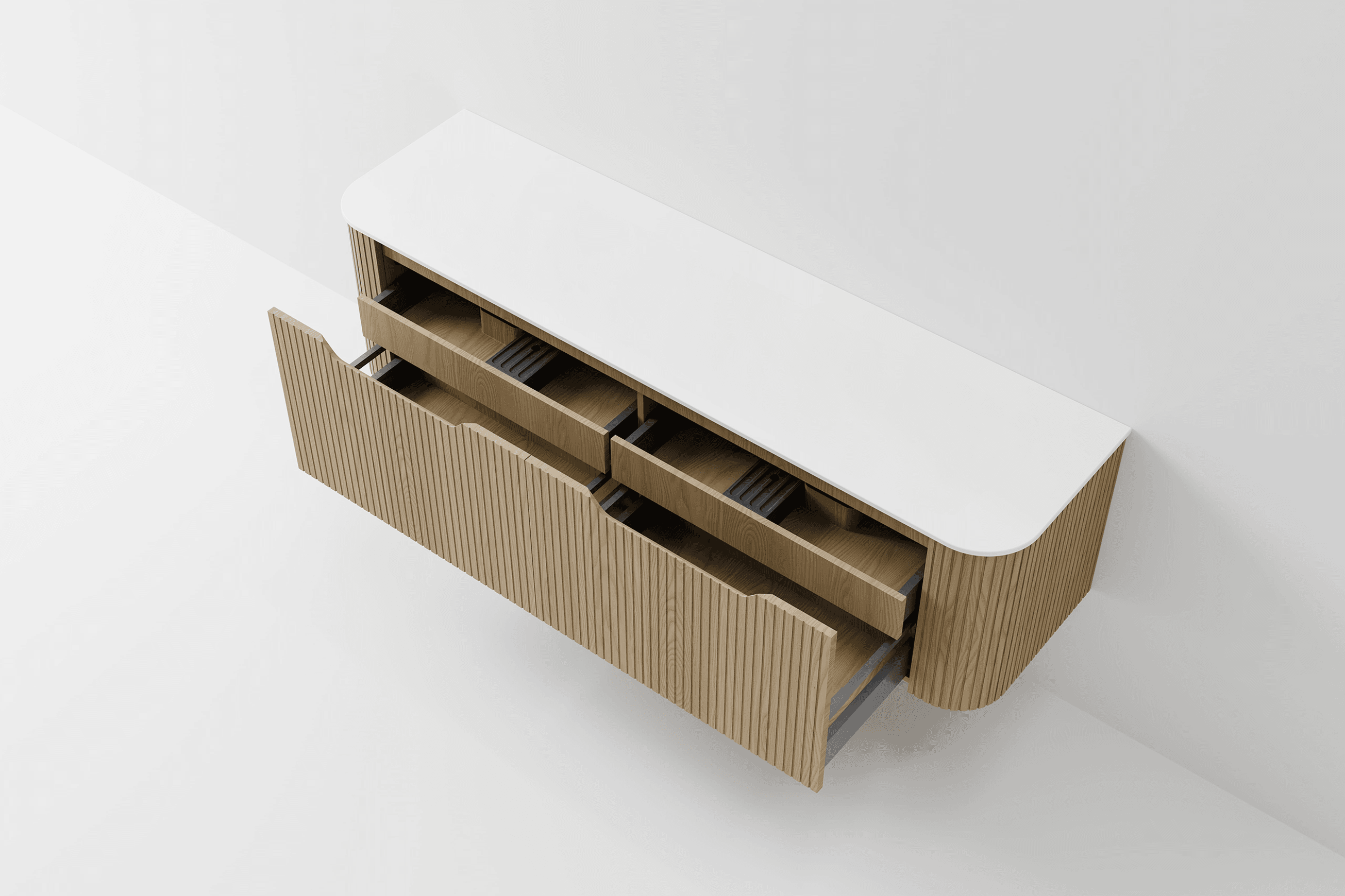 Sora 1800 Vanity | Slab Top