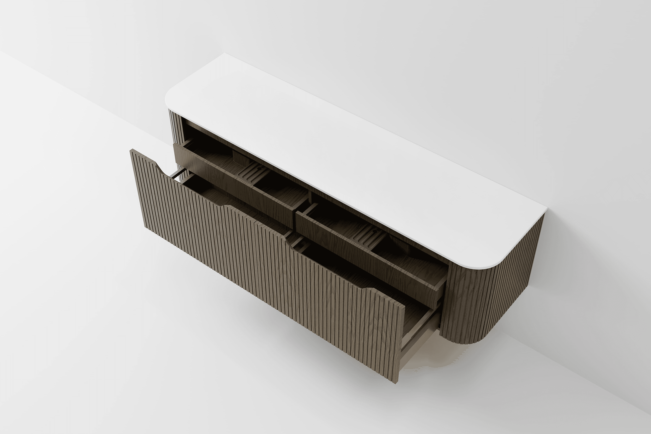 Sora 1800 Vanity | Slab Top