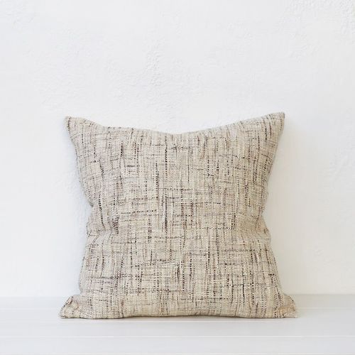 'Sahara' Cushion / Feather Inner / Limestone