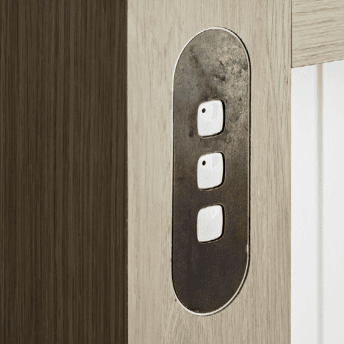 13 Carbon 2 Gang Switch Grid Faceplate