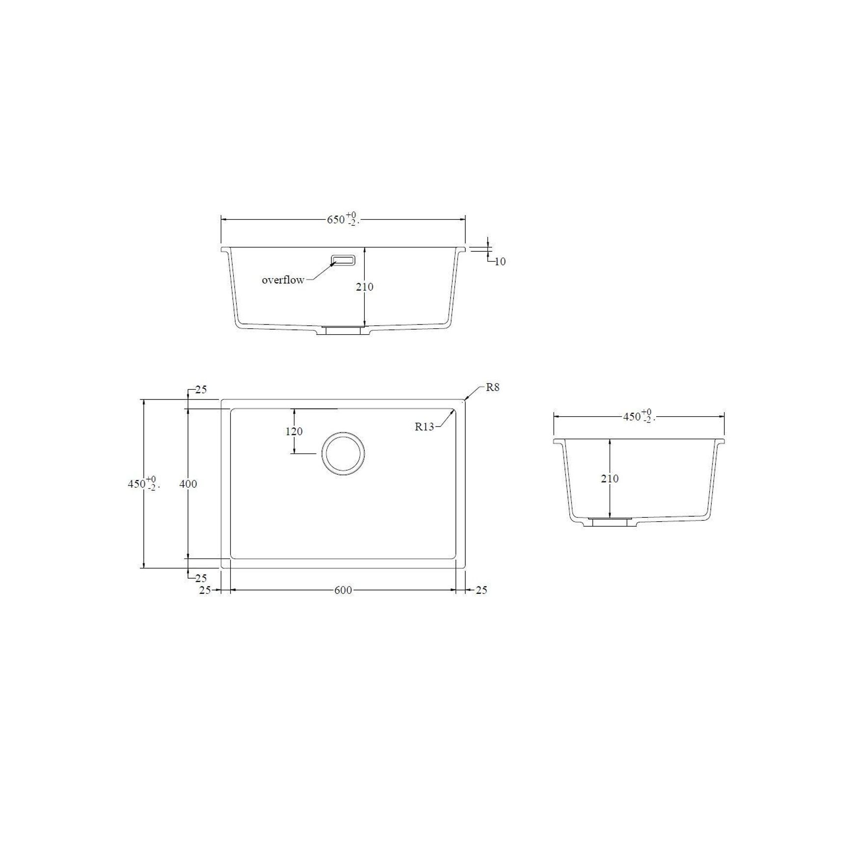 Aura 700x400 Granite Sink