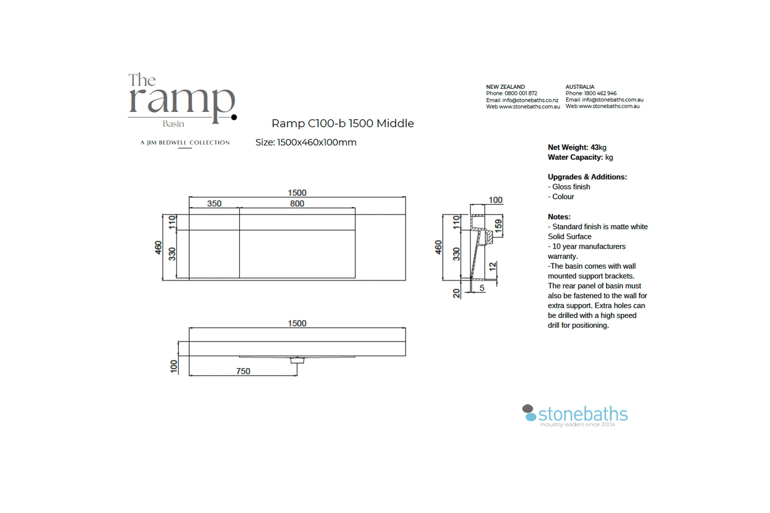 The Ramp Basin - Ramp C100-b 1500 Middle