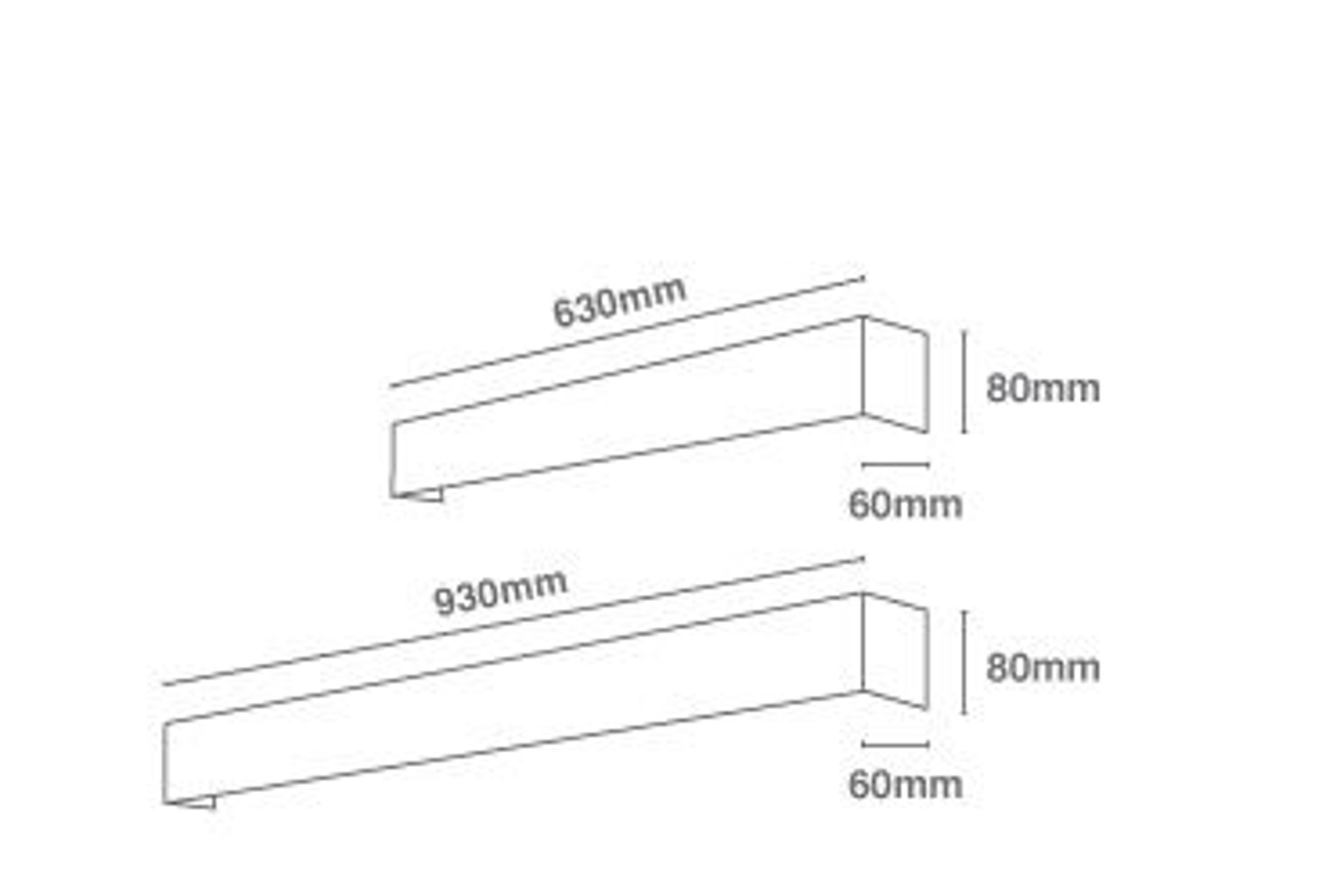 Slight Opal Wall Light dimensions