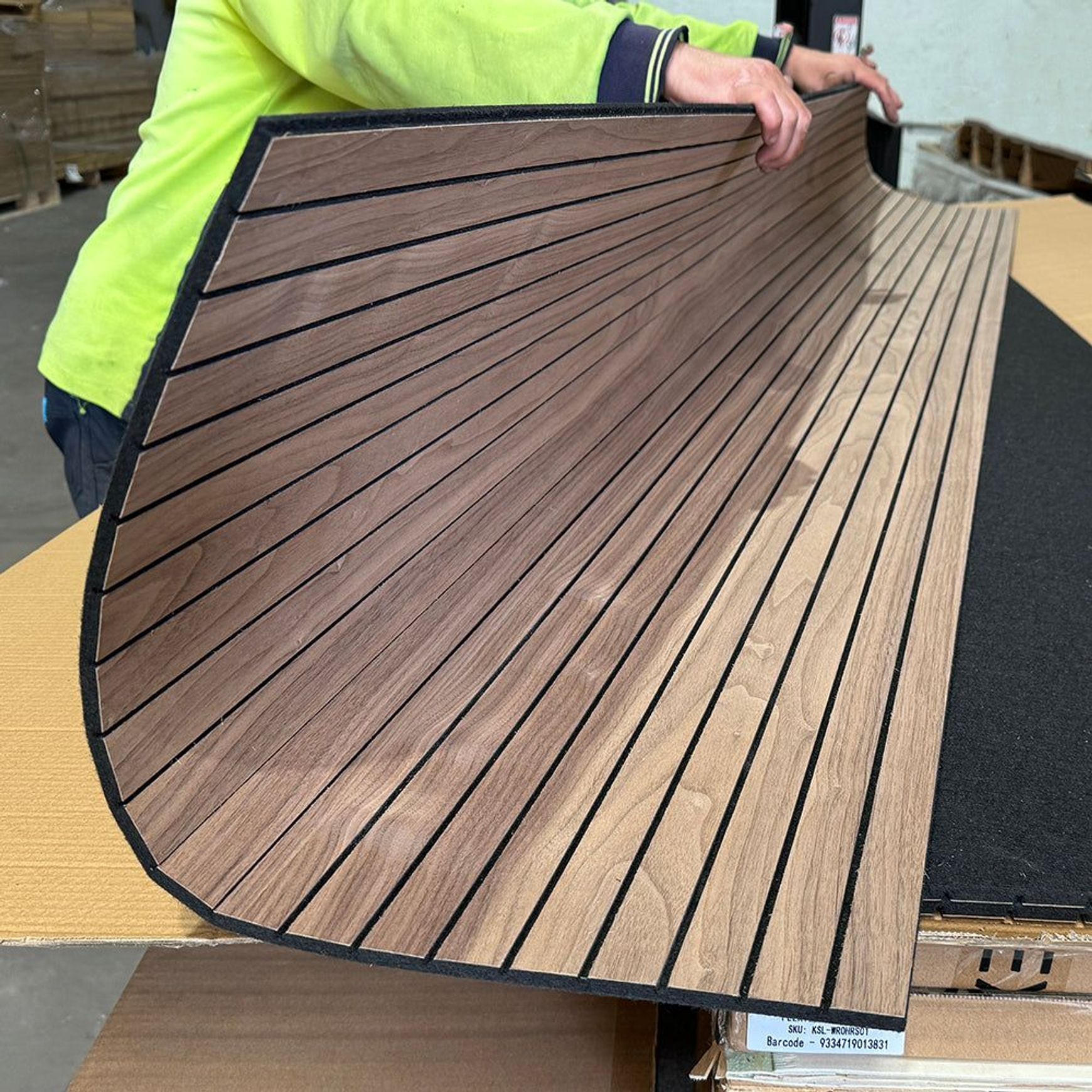 WOODFLEX Flexible Acoustic Wood Slat Wall Panel, Walnut