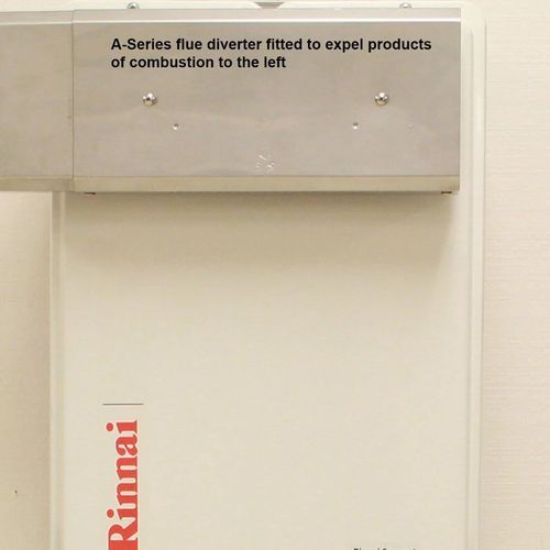 Sideways flue diverter