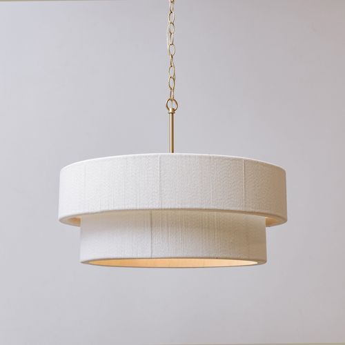 Sorrento Double Tiered Rope Chandelier - White