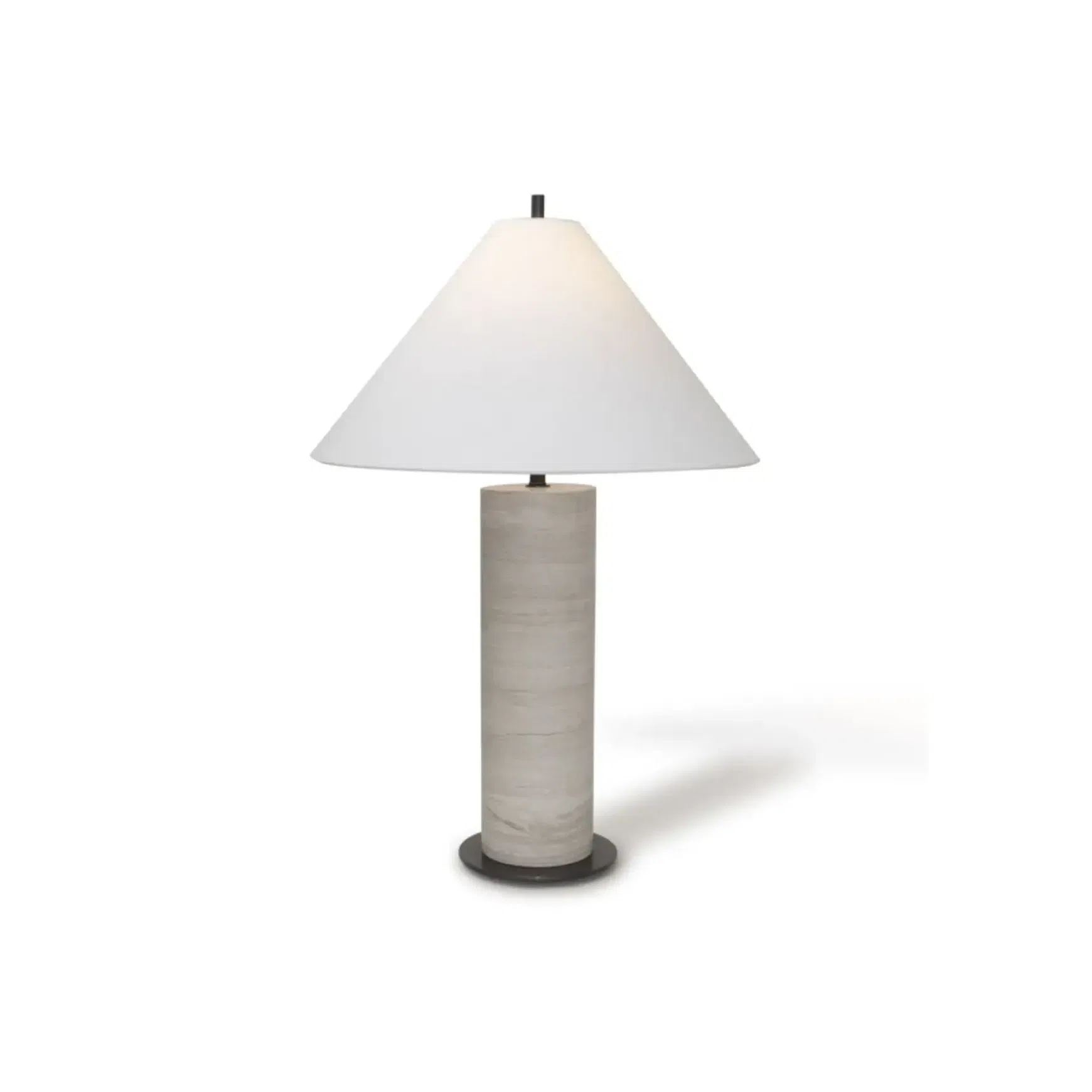 Sorrento Table Lamp - Grey Woodgrain Marble