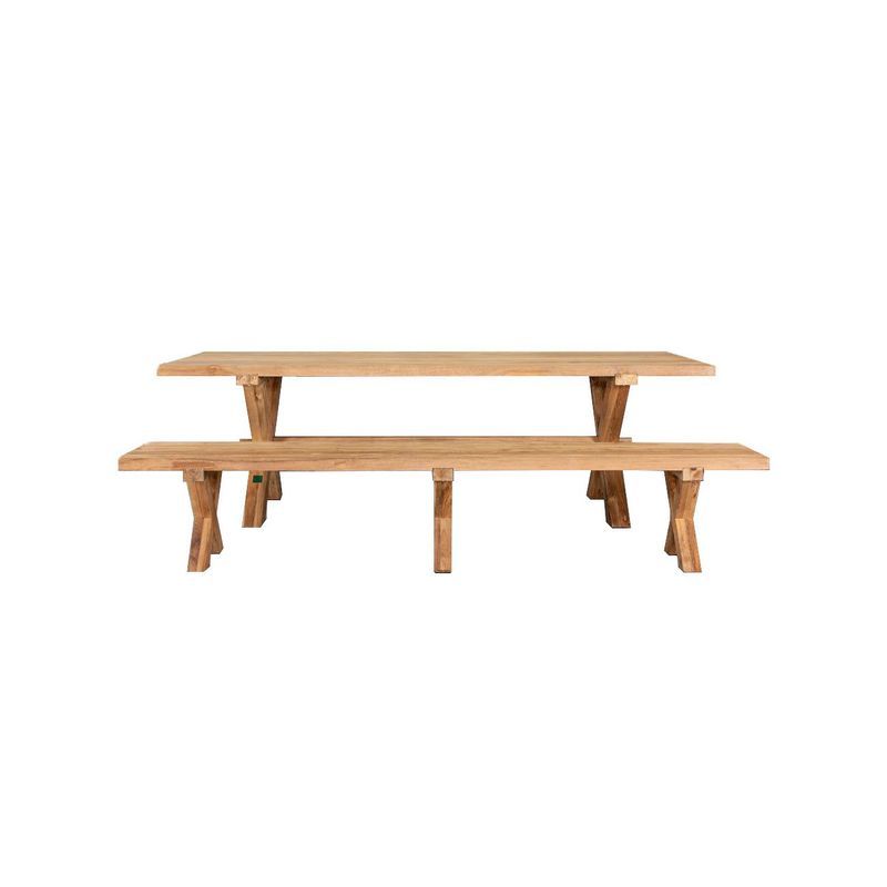 Sovereign Teak X-leg Dining Set-2PCS