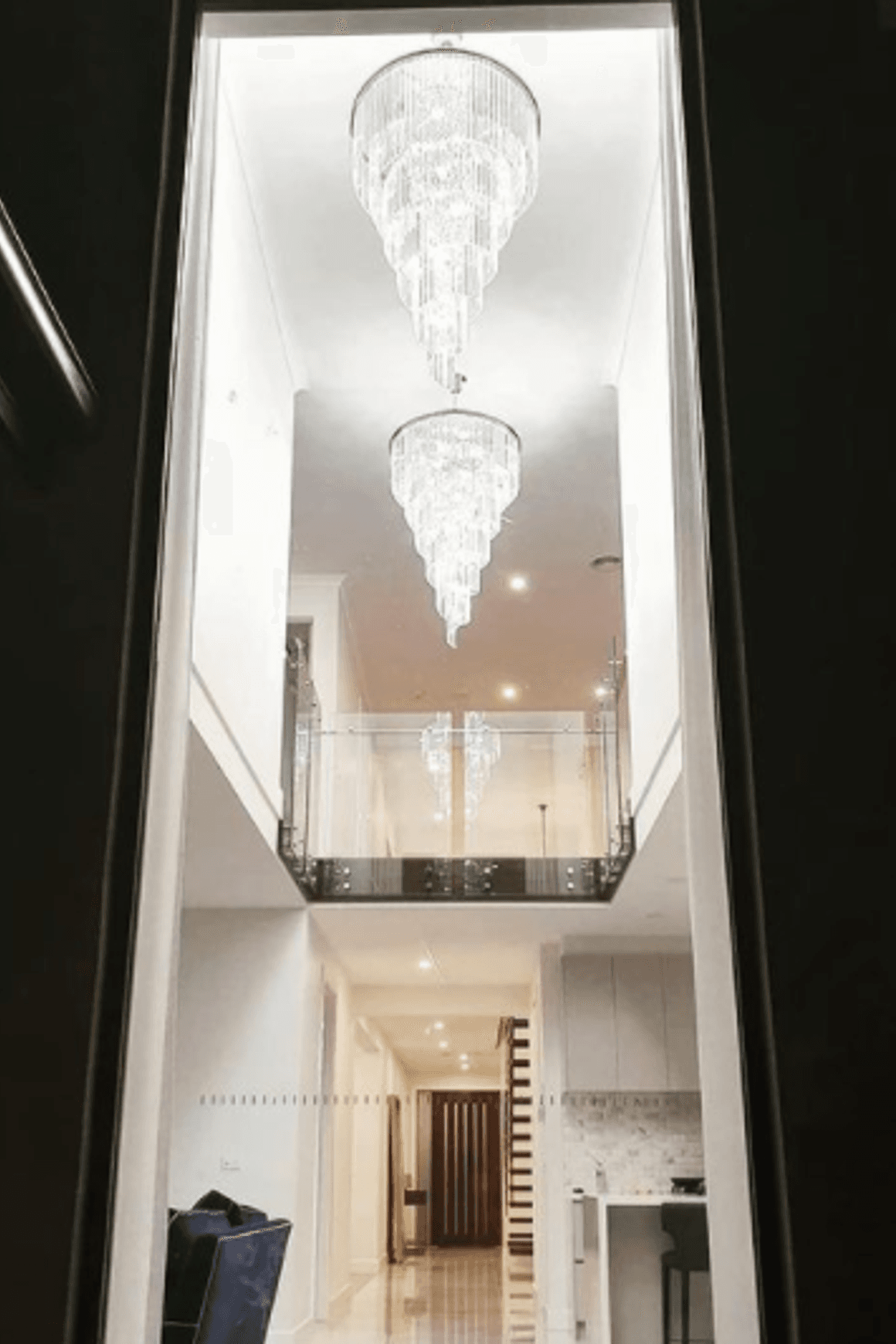 NewYork Oasis Spiral Chandelier - Chrome - W:80cm