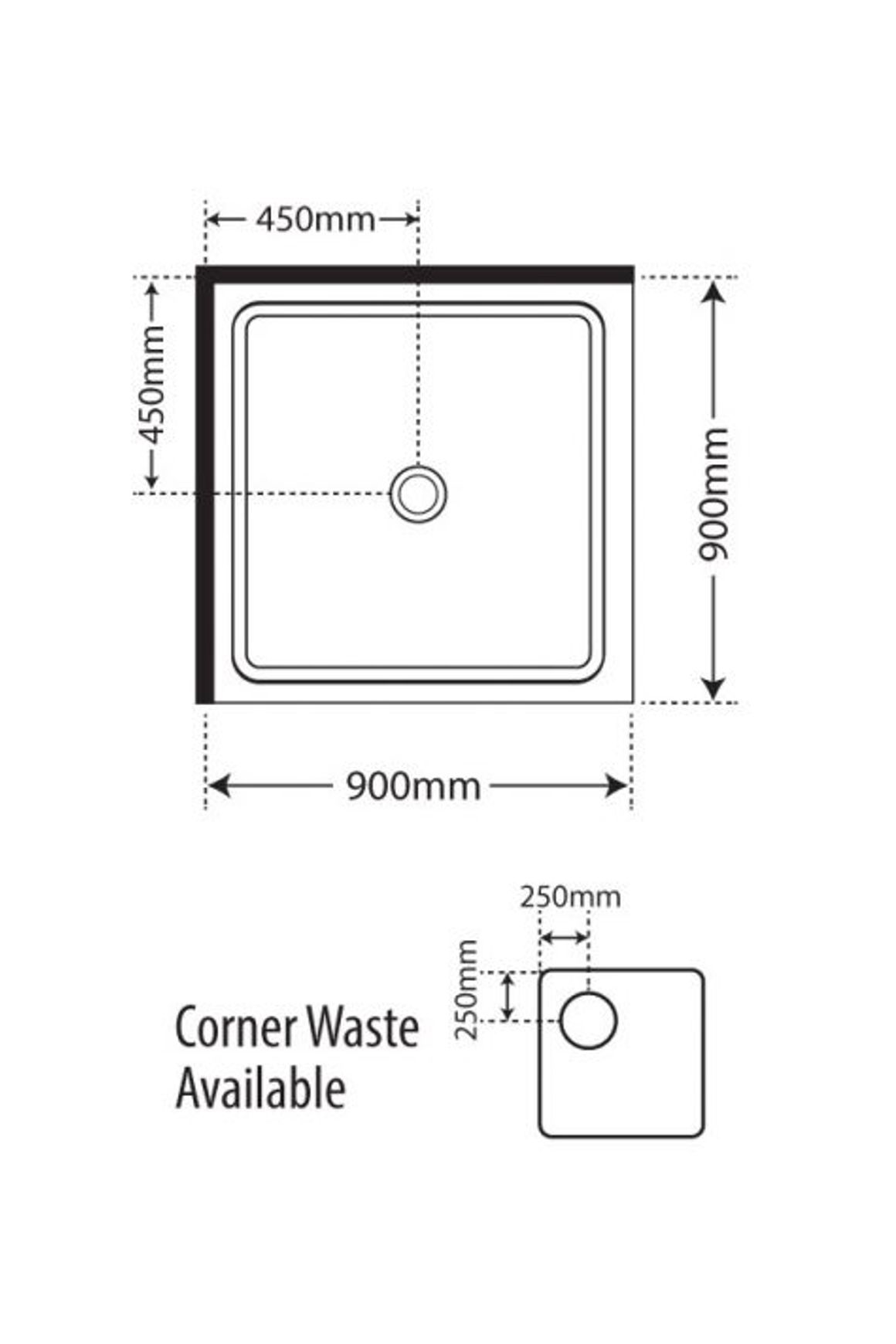 Adjustable Frameless Pivot Square 900