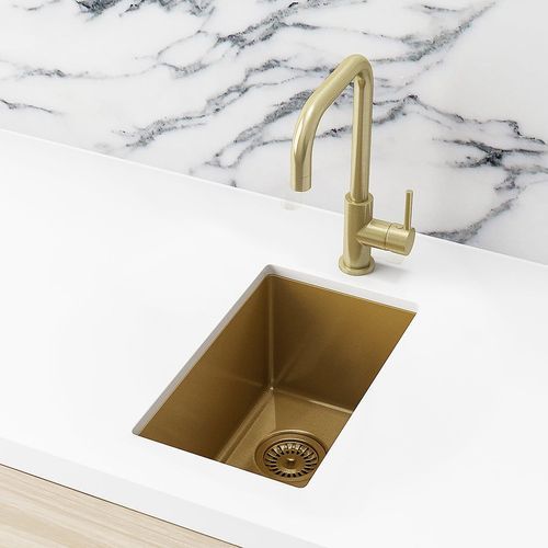 Bar Sink - Single Bowl 382 x 272 - Brushed Bronze Gold