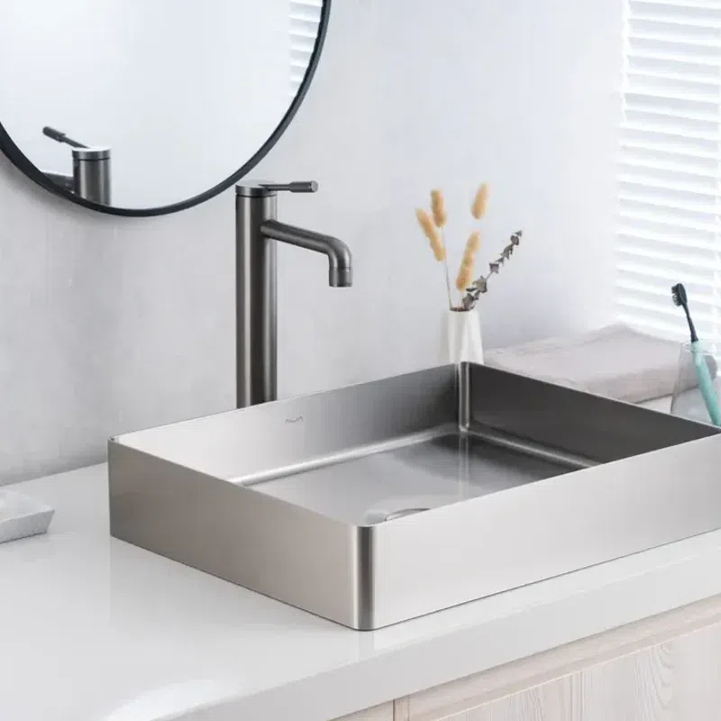 Stainless Steel Rectangular Basin – Bathroom Sink