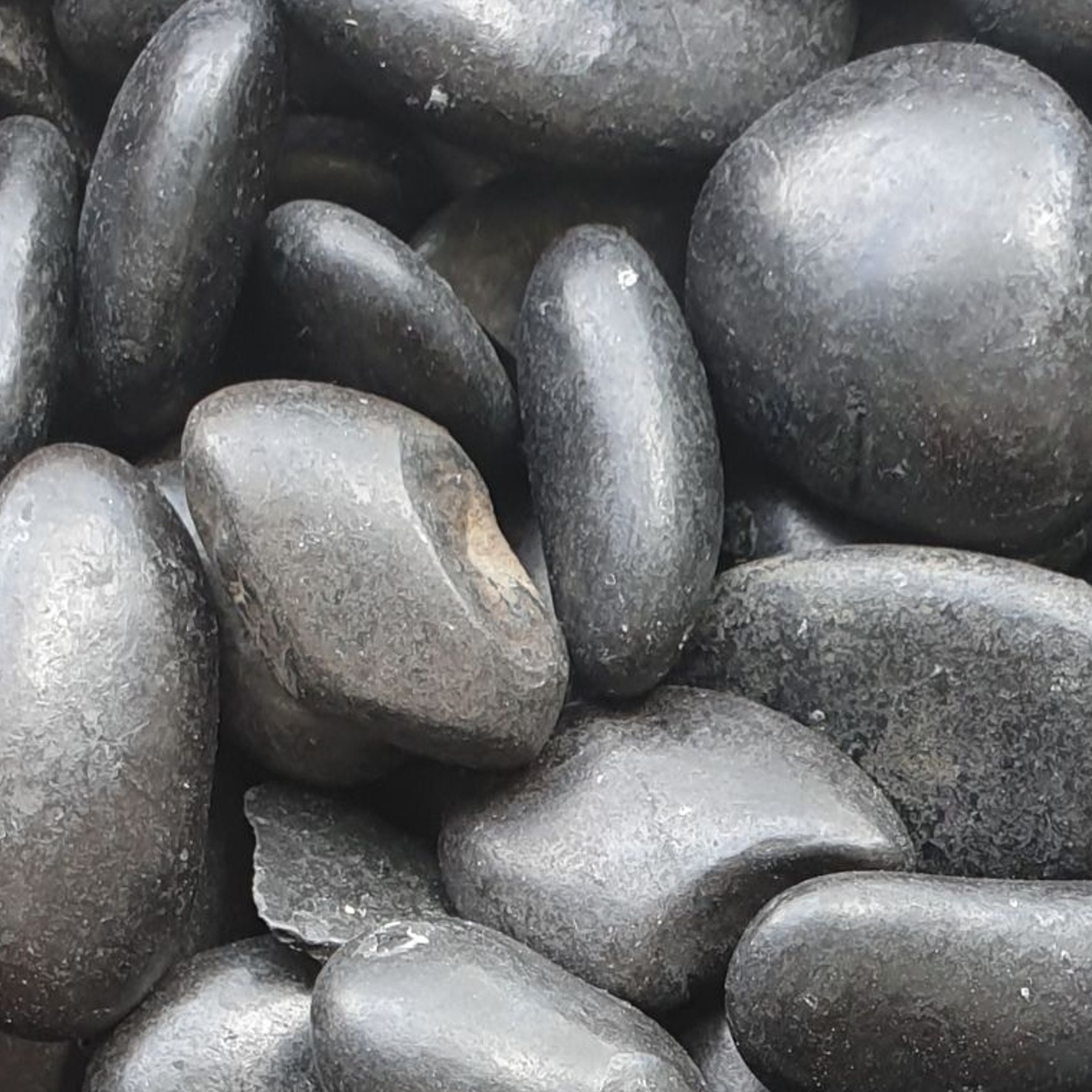 Stoneyard Black Polished Pebbles
