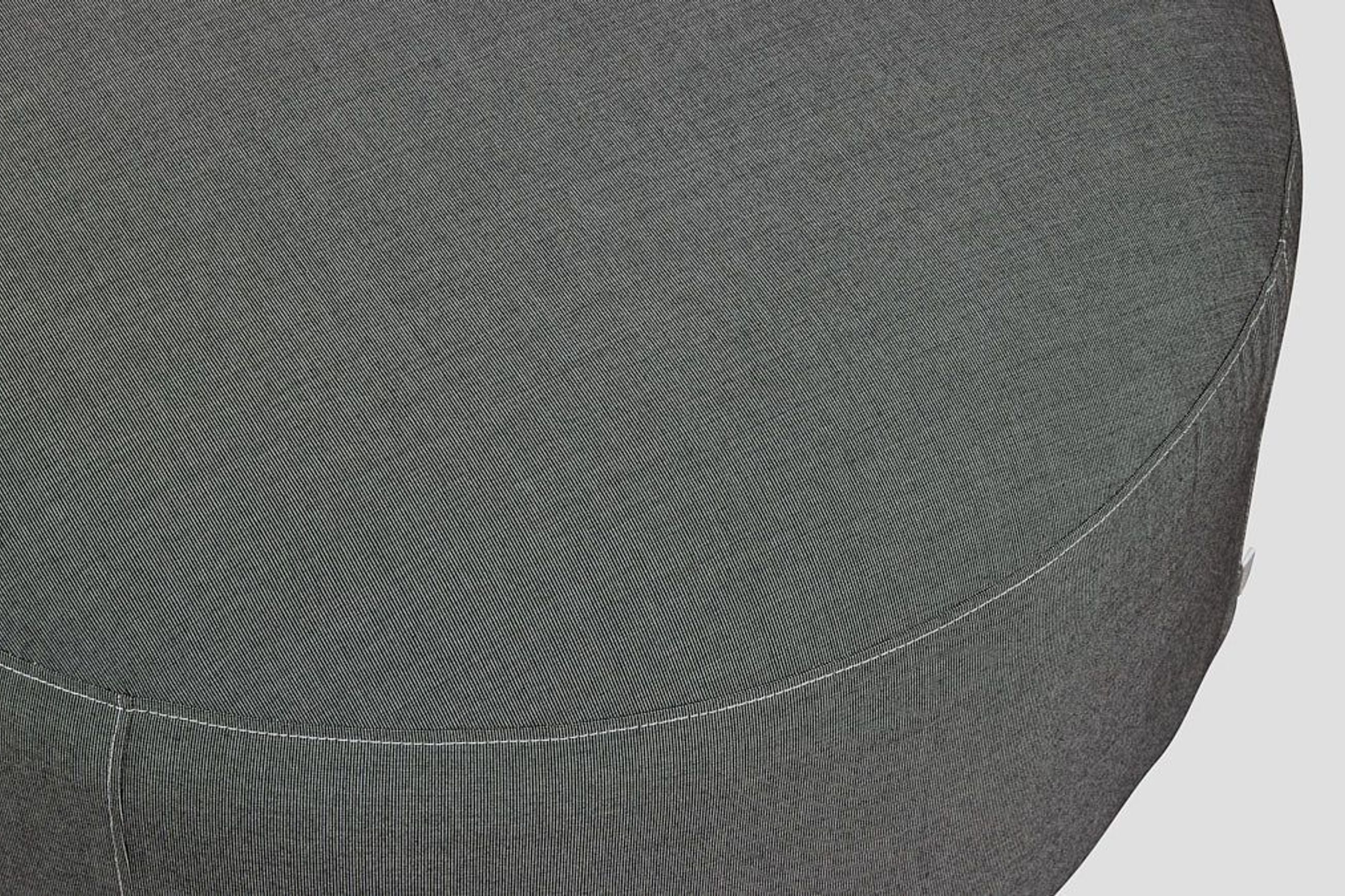 Sunbrella Round Ottoman - Charcoal Tweed