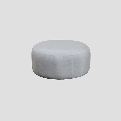 Sunbrella Round Ottoman - Lead Chine