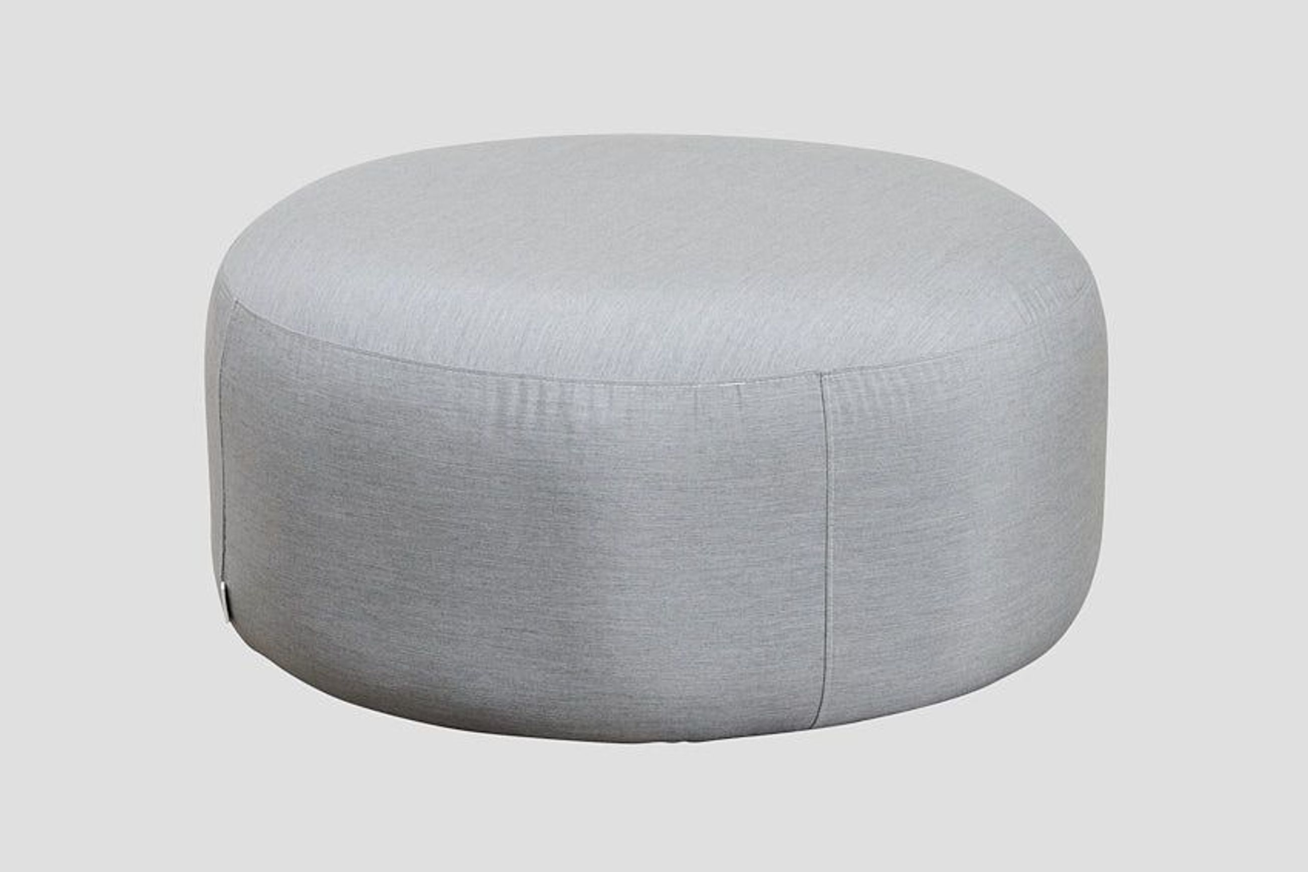 Sunbrella Round Ottoman - Lead Chine