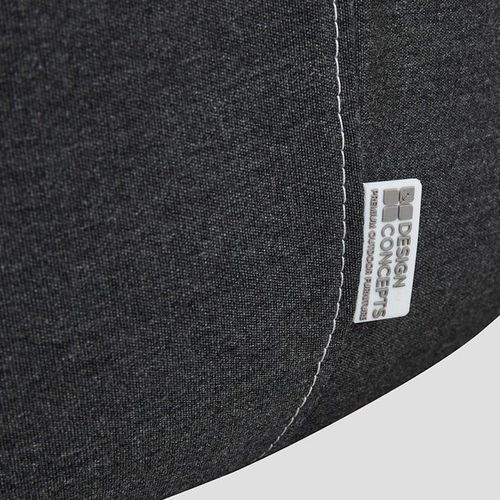 Sunbrella Round Ottoman - Sooty