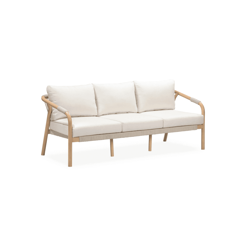 Burnett Outdoor 3 Seater Sofa - Eucalyptus / Beige