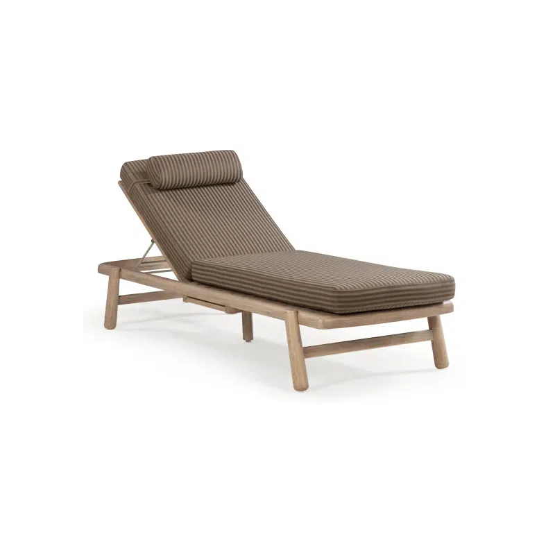 Indra Outdoor Sun Lounge - Pebble Stripe