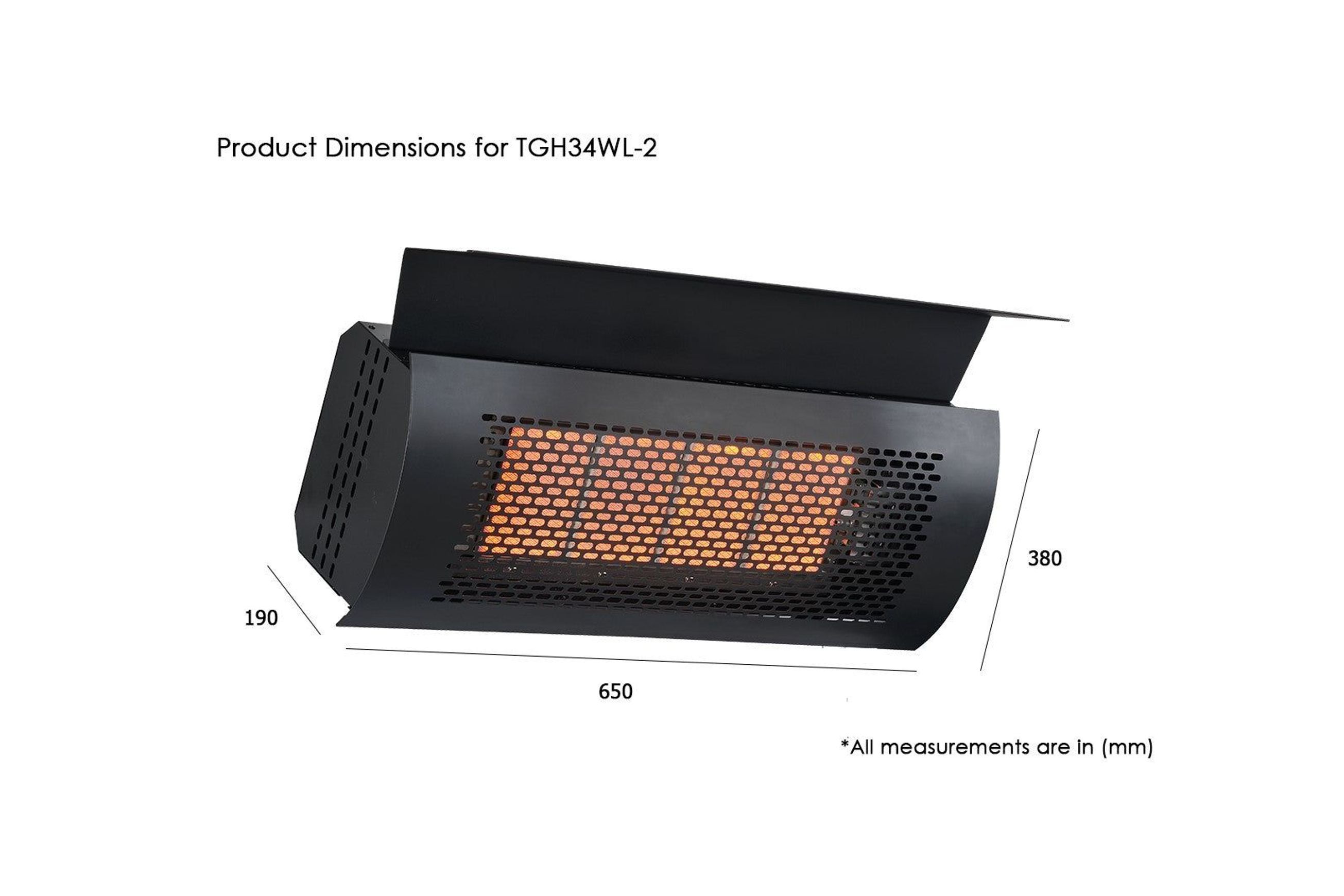 HEATSTRIP Wall Mounted Gas Heater LPG
