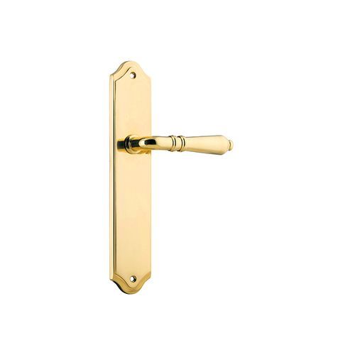 Iver Sarlat Lever on Shouldered Backplate Latch Polished Brass 10212 - Customise to your needs
