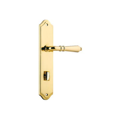 Iver Sarlat Lever on Shouldered Backplate Privacy 85mm Polished Brass 10212P85 - Customise to your needs