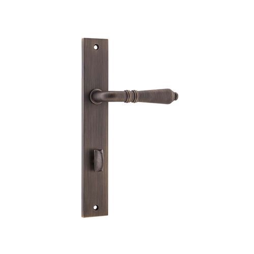 Iver Sarlat Lever on Rectangular Backplate Privacy 85mm Signature Brass 10700P85 - Customise to your need