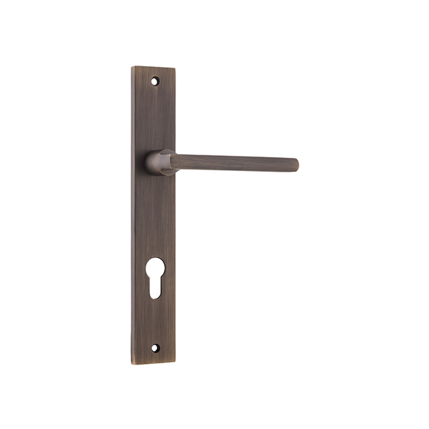 Iver Baltimore Lever on Rectangular Backplate Euro 85mm Signature Brass 10702E85 - Customise to your need