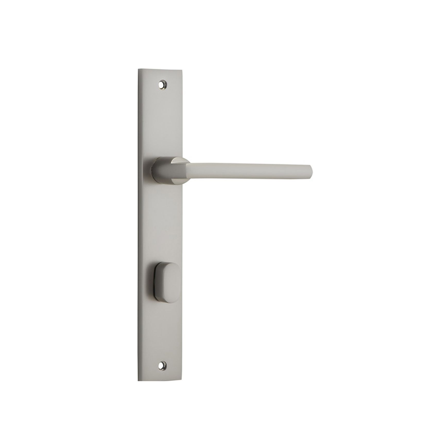 Iver Baltimore Lever on Rectangular Backplate Privacy 85mm Satin Nickel 14702P85 - Customise to your needs
