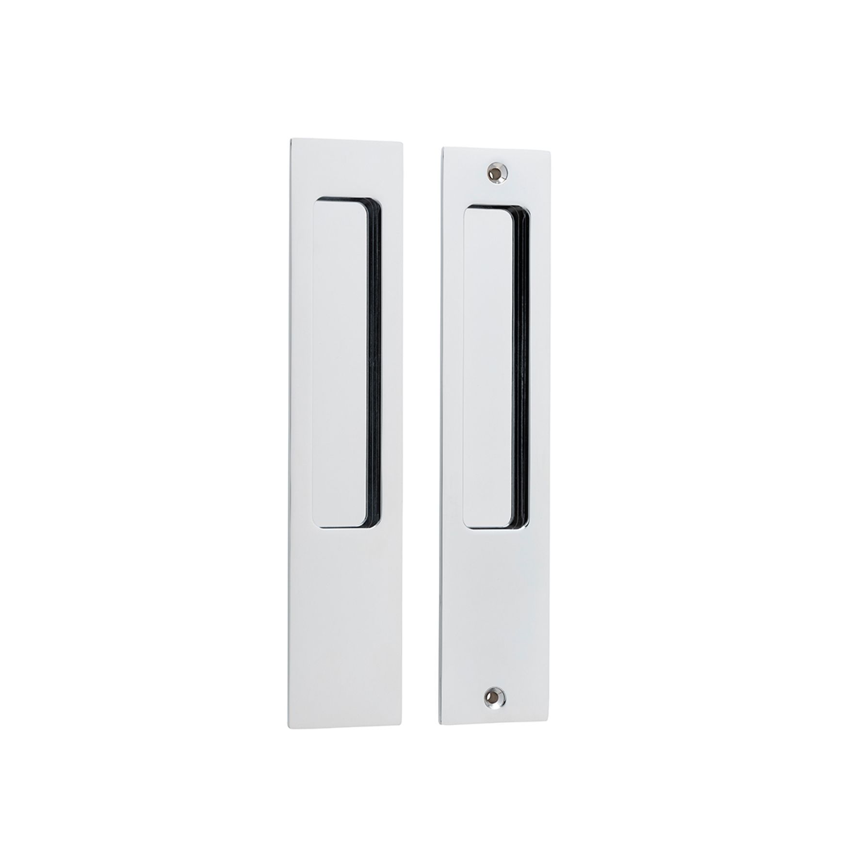 Iver Rectangular Flush Pull Passage Set Polished Chrome for Sliding Doors 21414 *Pair*