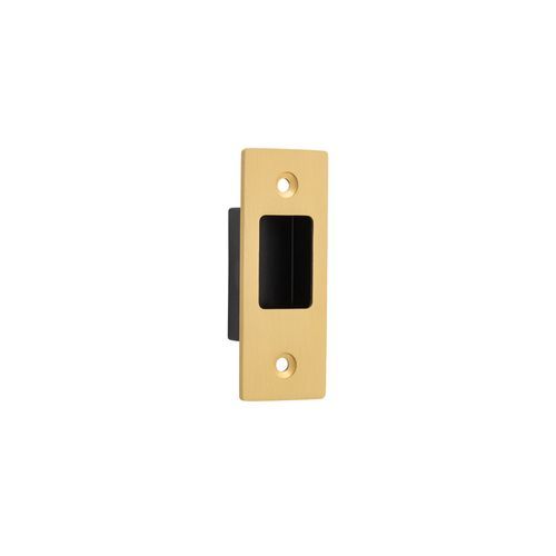 Iver Rectangular Flush Pull Euro Lock Brushed Brass for Sliding Doors 21416E *Pair*