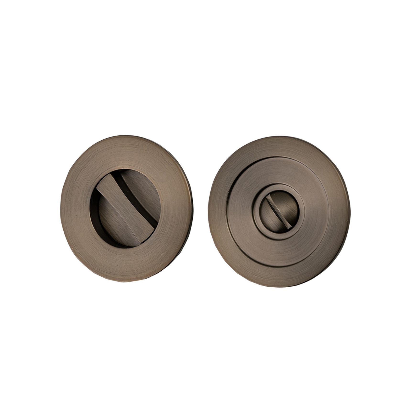 Iver Sliding Door Pull Round Privacy Signature Brass 21431 *Pair*