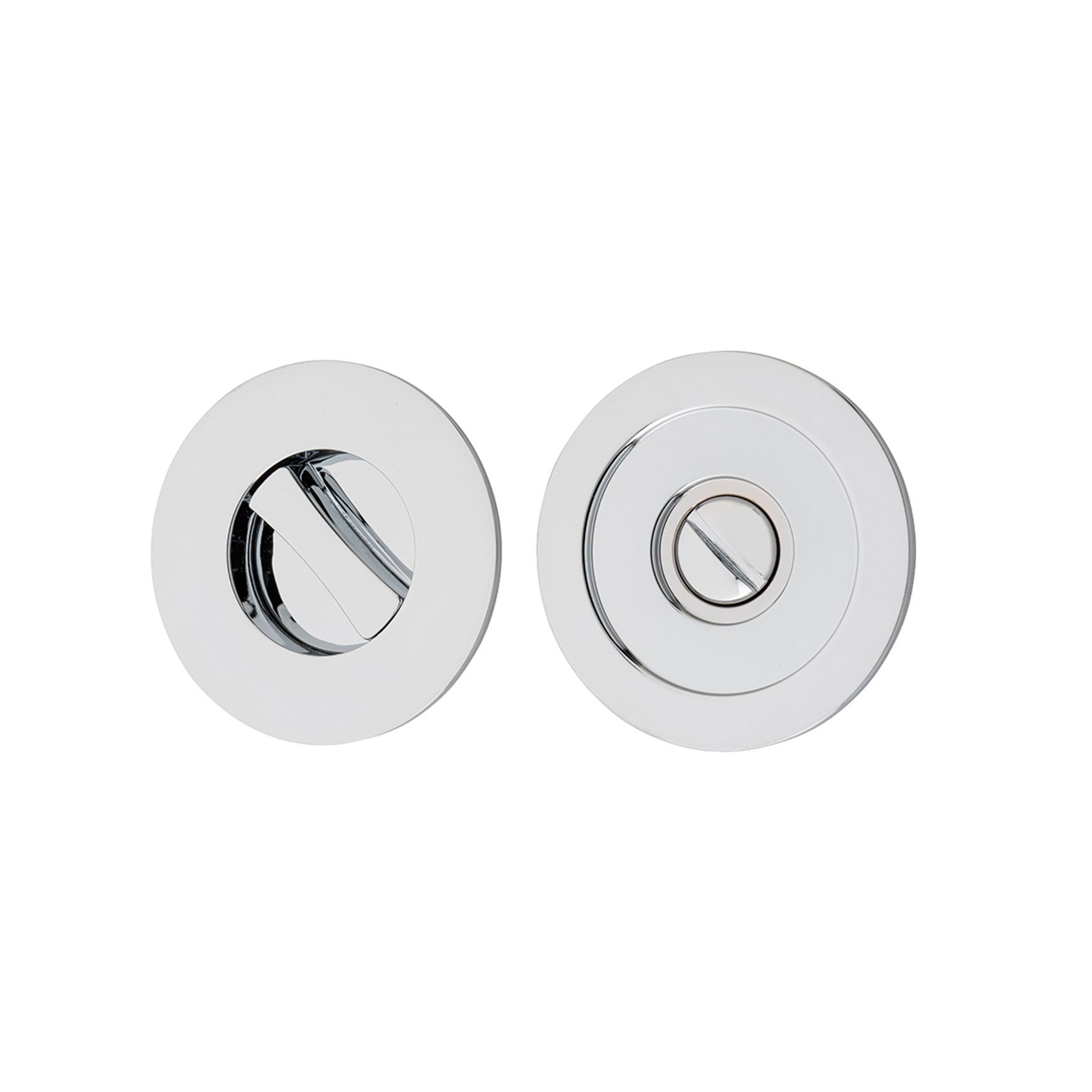Iver Sliding Door Pull Round Privacy Polished Chrome 21434 *Pair*