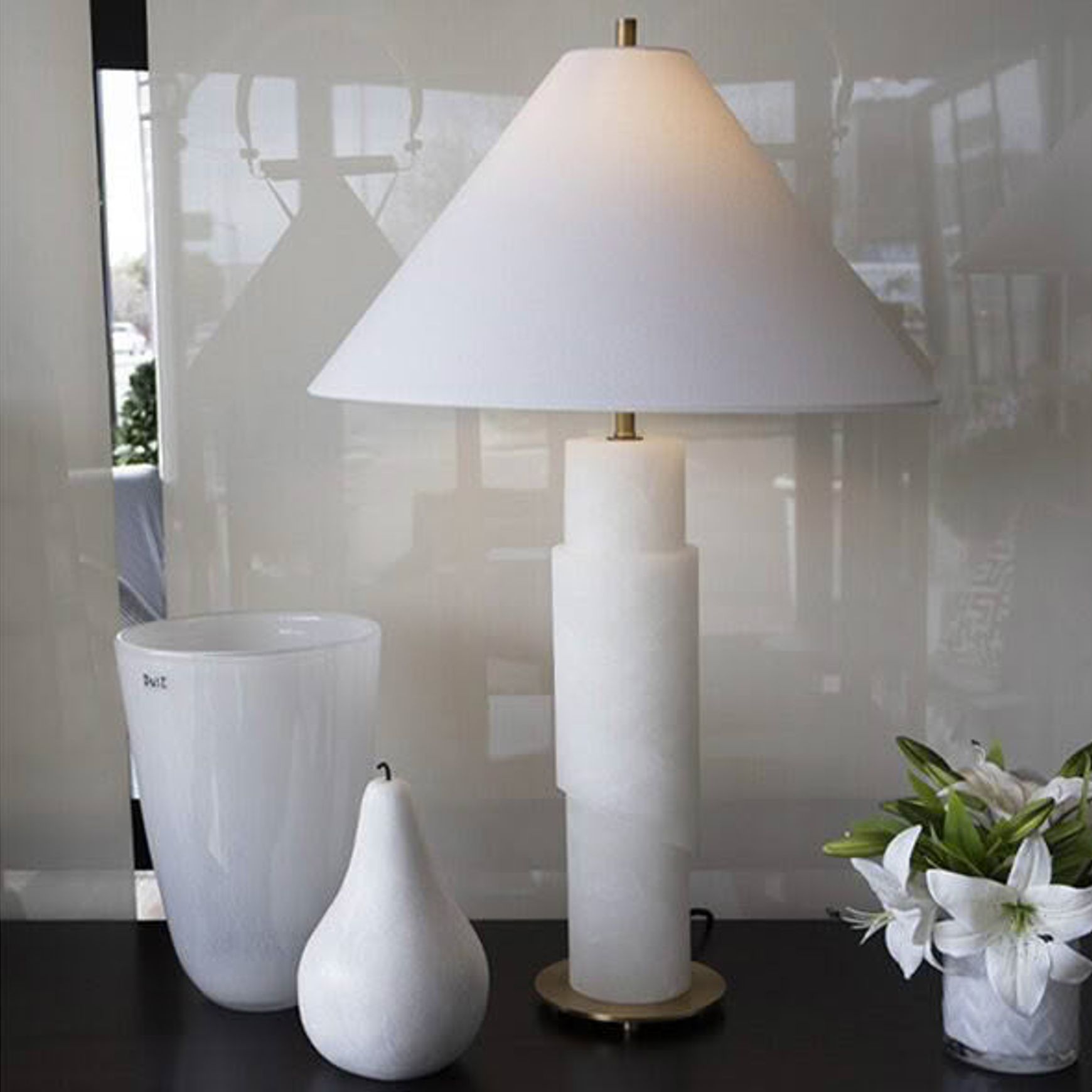 Tz - Capri Table Lamp - Alabaster Base