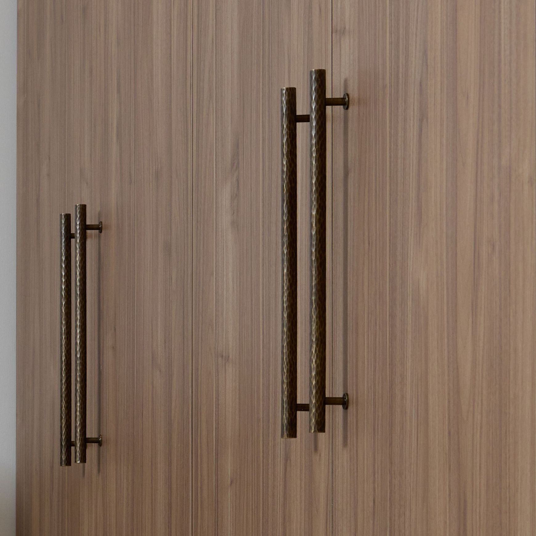 Tarn 450mm Hammered Brass Entrance Pull