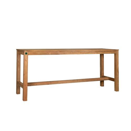 Teak Outdoor Long Bar Leaner Table 250 X 75 X 105cm