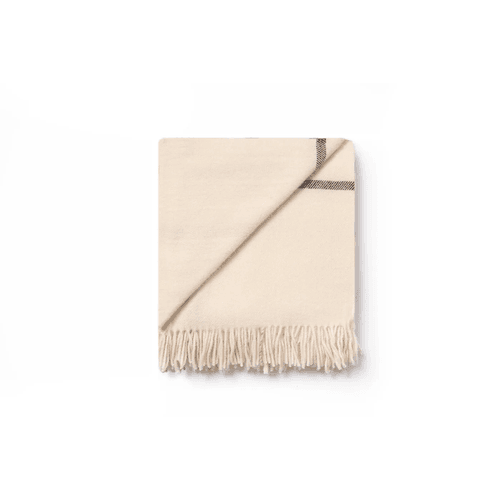 Ruanui Station Lambswool Throw -  Waitoka White & Brown