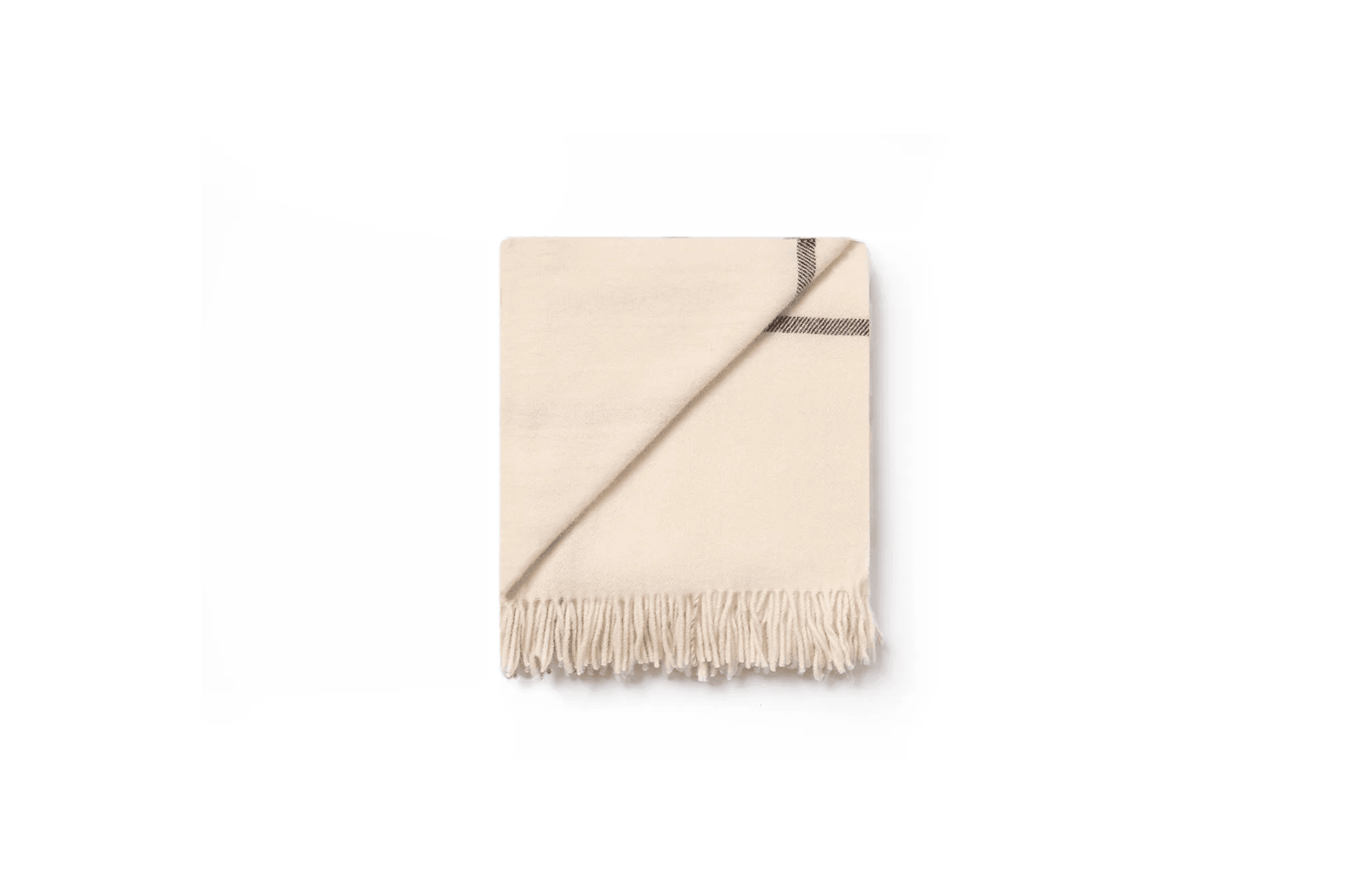 Ruanui Station Lambswool Throw - Waitoka White & Brown